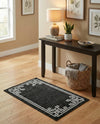 Aegean Labyrinth Collection Area Rug -  Rhodes Rectangle Black  lifestyle 28