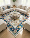 Adriana Terrace Collection Area Rug -  Positano (Multi) Square Multi  lifestyle 18