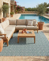 Urban Oasis Rugs Collection Area Rug -  Rooftop (Teal) Square Teal  lifestyle 23