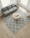 Lattice Gardens Collection Area Rug -  Bloomfield (Light Gray) Square Light Gray  lifestyle 67