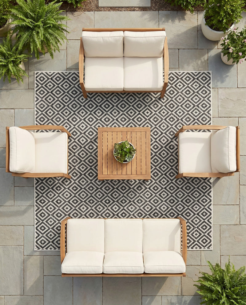 Urban Oasis Rugs Collection Area Rug -  Rooftop (Charcoal Gray) Square Charcoal Gray  lifestyle 66