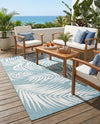 Seaside Blooms Collection Area Rug - Verdure (Light Aqua) Rectangle Light Aqua  lifestyle 17