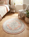 Beverly Grove Collection Area Rug -  Fairfax (Rose) Round Rose  lifestyle 29
