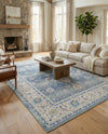 Savannah Series Collection Area Rug -  Beaufort Rectangle French Blue  lifestyle 16