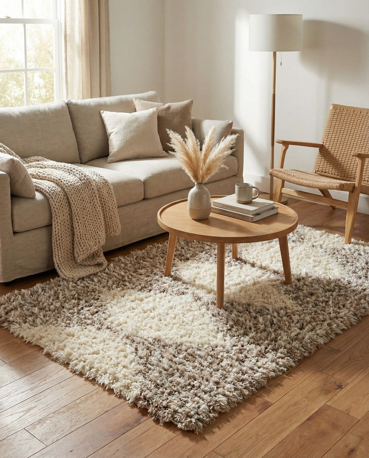 Eternal Plush Oasis Collection Area Rug -  Bliss Rectangle Pearl and Khaki  lifestyle 37