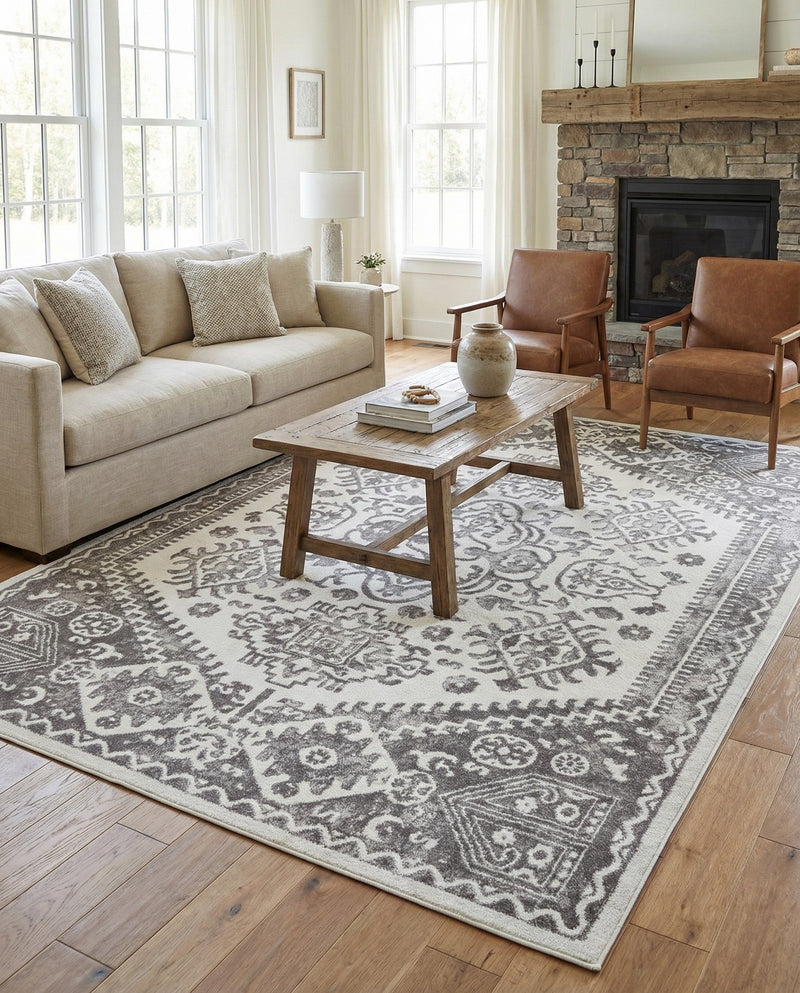 Cambridge Classics Collection Area Rug -  Fitzwilliam (Cream) Rectangle Cream  lifestyle 5