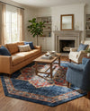 Eden Oasis Collection Area Rug -  Tranquility (Dark Blue) Octagon Dark Blue  lifestyle 55