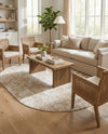 Luminara Sands Collection Area Rug - Elysium (Sand) Oval Sand  lifestyle 52