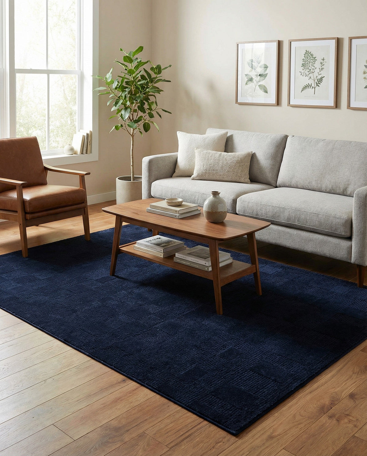 Haven Tapestry Collection Area Rug -  SereneCove Rectangle Inkwell Blue  lifestyle 33