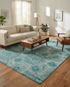 Riviera Elegance Collection Area Rug -  Monaco (Turquoise) Rectangle Turquoise  lifestyle 9