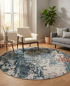 Dresden Elegance Collection Area Rug -  Seiffen Round Multi  lifestyle 48