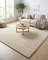 Cozy Comfort Shag Collection Area Rug - Haven (Oatmeal Beige) Square Oatmeal Beige  lifestyle 54