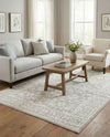 Savannah Elegance Collection Area Rug - Augusta (Light Gray) Rectangle Light Gray  lifestyle 8