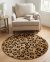 Savannah Sojourn Collection Area Rug -  Mara Round Light Brown  lifestyle 36