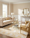 Hollywood Luxe Collection Area Rug -  Beverly (White Gold) Square White Gold  lifestyle 56