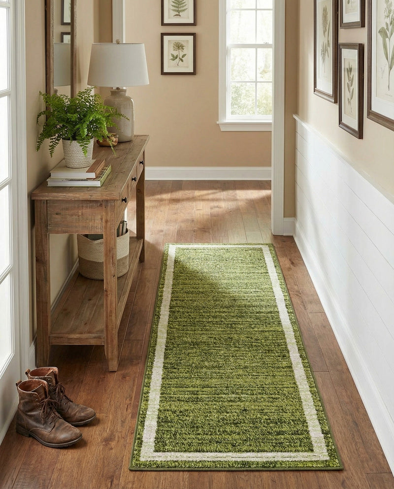 Studio Haven Collection Area Rug -  Alcove (Green) Runner Green  lifestyle 57