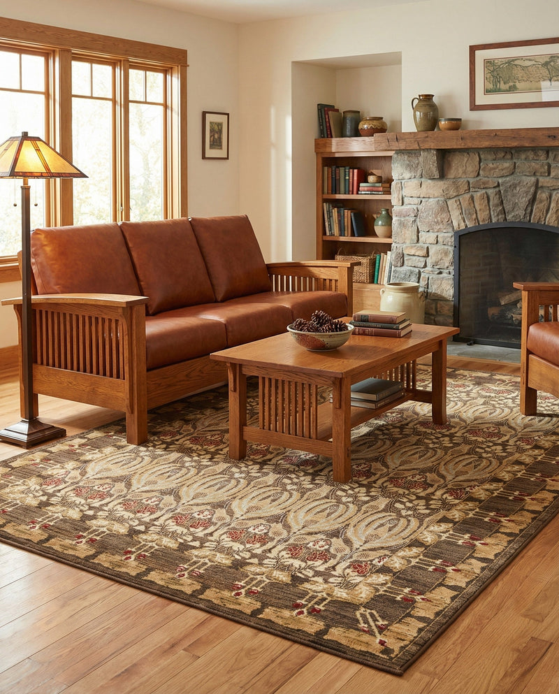 Chelsea Elegance Collection Area Rug -  Brompton (Brown) Rectangle Brown  lifestyle 25