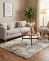 Cozy Haven Shag Collection Area Rug -  Tranquility (Khaki) Rectangle Khaki  lifestyle 21