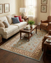 Jaipur Elegance Collection Area Rug -  Nahargarh (Light Blue) Rectangle Light Blue  lifestyle 28