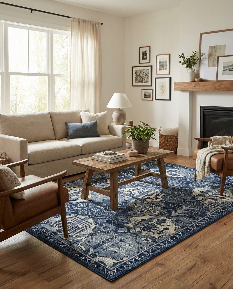 Horizon Collection Area Rug - Dawn Rectangle Blue  lifestyle 74