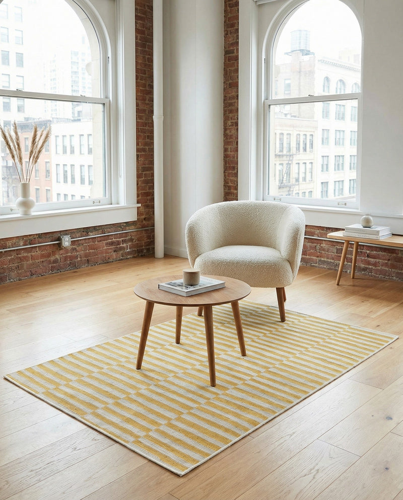 Soho Elegance Collection Area Rug -  Hudson (Yellow) Rectangle Yellow  lifestyle 23