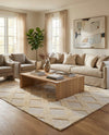 Trellis Wool Collection Area Rug - Vineyard Rectangle Ivory  lifestyle 13