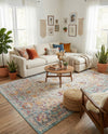 Caribbean Breeze Collection Area Rug -  Xcalak Rectangle Light Blue  lifestyle 40