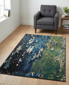 Marrakesh Elegance Collection Area Rug -  Figuig Rectangle Navy Blue  lifestyle 5