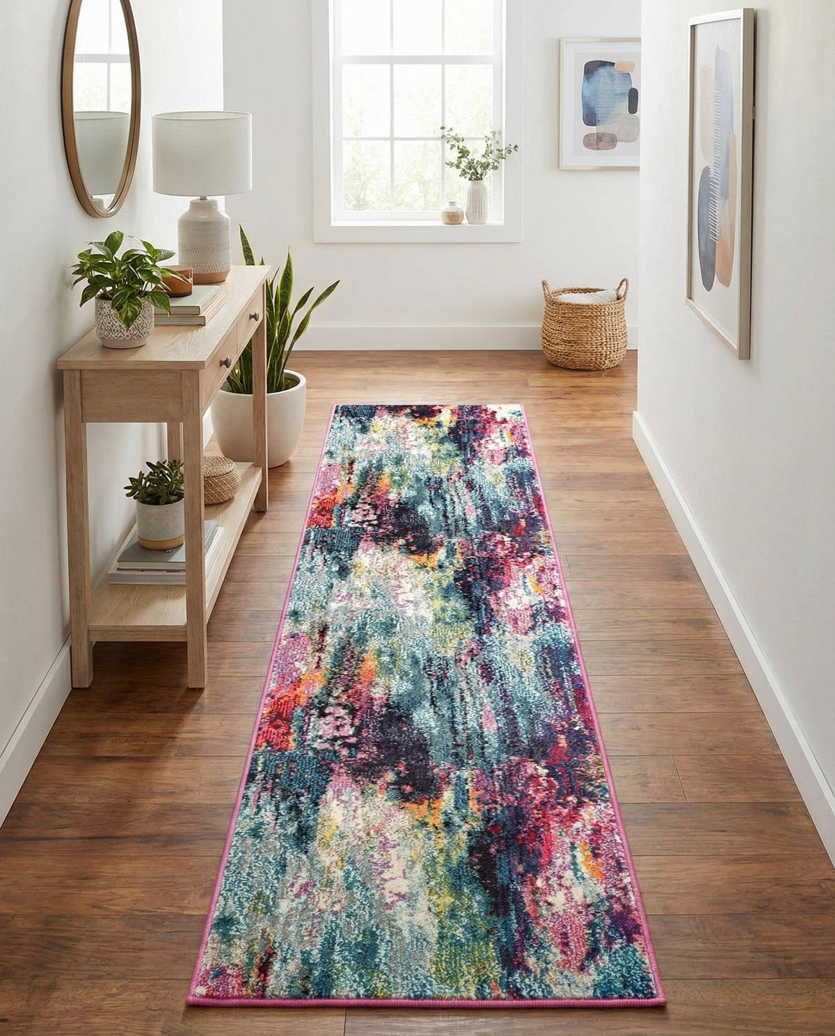 Chromatic Oasis Collection Area Rug -  Oasis Runner Multi  lifestyle 89