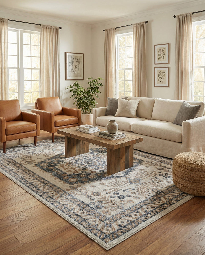 Cambridge Classics Collection Area Rug -  Pembroke (Cream) Rectangle Cream  lifestyle 11