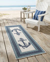Seaside Haven Rugs Collection Area Rug -  Coralreef Runner Navy Blue  lifestyle 88