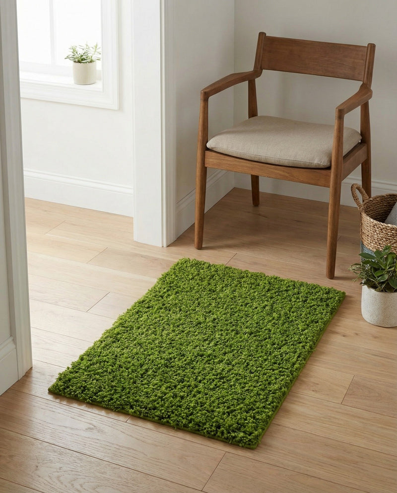 Plush Oasis Collection Area Rug - Serenity (Grass Green) Rectangle Grass Green  lifestyle 10