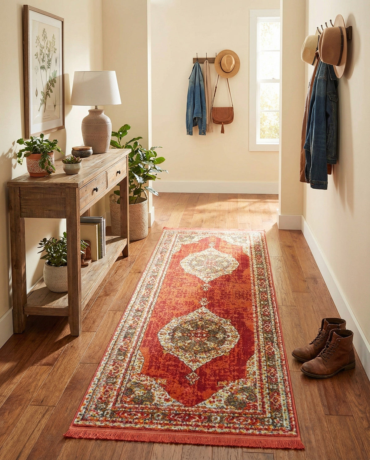 Caribbean Breeze Collection Area Rug -  Windward Runner Red  lifestyle 183