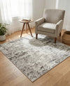Luminara Sands Collection Area Rug - Elysium (Stone Gray) Square Stone Gray  lifestyle 89