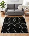 Trellis Mosaic Collection Area Rug - Arborville (Black) Square Black  lifestyle 70