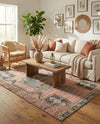 Savannah Threads Collection Area Rug -  Sonoran Rectangle Antique Red  lifestyle 13