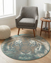 Savannah Sojourn Collection Area Rug -  Okavango Round Multi  lifestyle 74