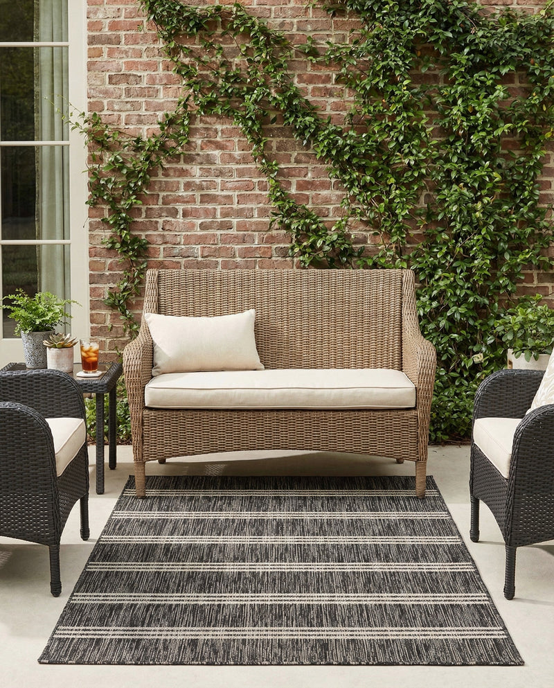 Urban Oasis Rugs Collection Area Rug -  District (Charcoal) Rectangle Charcoal  lifestyle 5