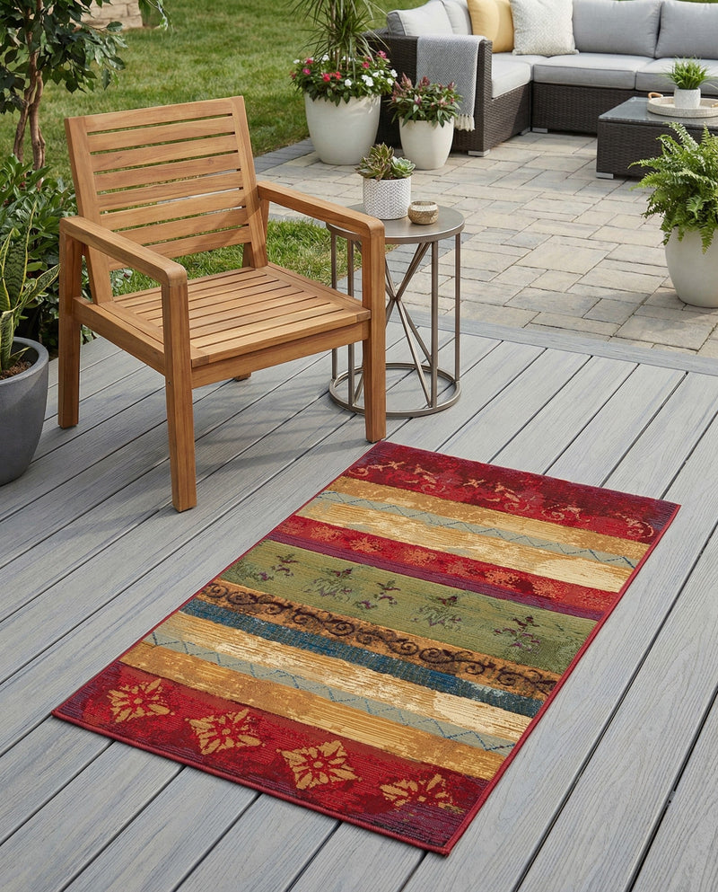 Urban Terrace Collection Area Rug -  Rooftop Rectangle Multi  lifestyle 68