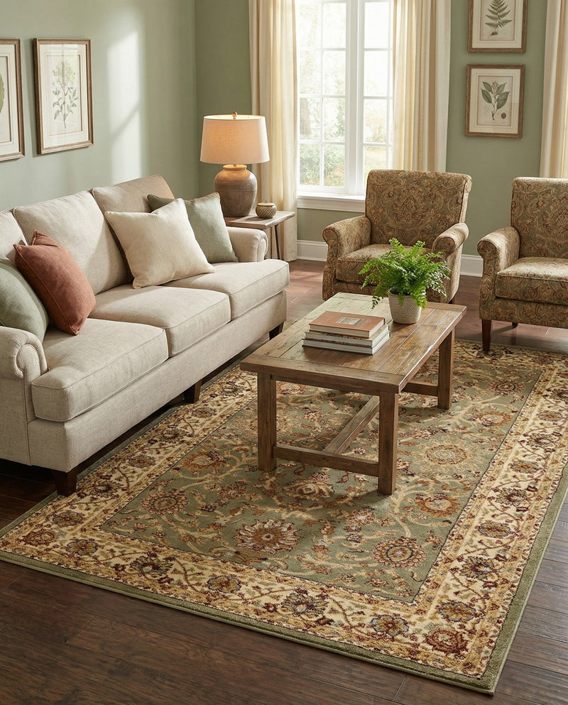 Jaipur Elegance Collection Area Rug -  City Rectangle Light Green  lifestyle 10