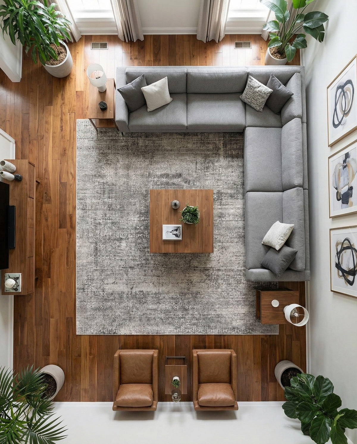 Bloomsbury Elegance Collection Area Rug -  Pimlico Square Gray  lifestyle 163