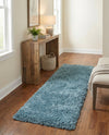 Eternal Plush Oasis Collection Area Rug -  Tranquility (Aegean Blue) Runner Aegean Blue  lifestyle 45