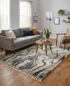 Cozy Cove Shag Collection Area Rug -  Seabreeze Rectangle Gray  lifestyle 13