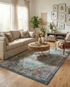 Savannah Soiree Collection Area Rug - Serengeti (Blue) Rectangle Blue  lifestyle 9