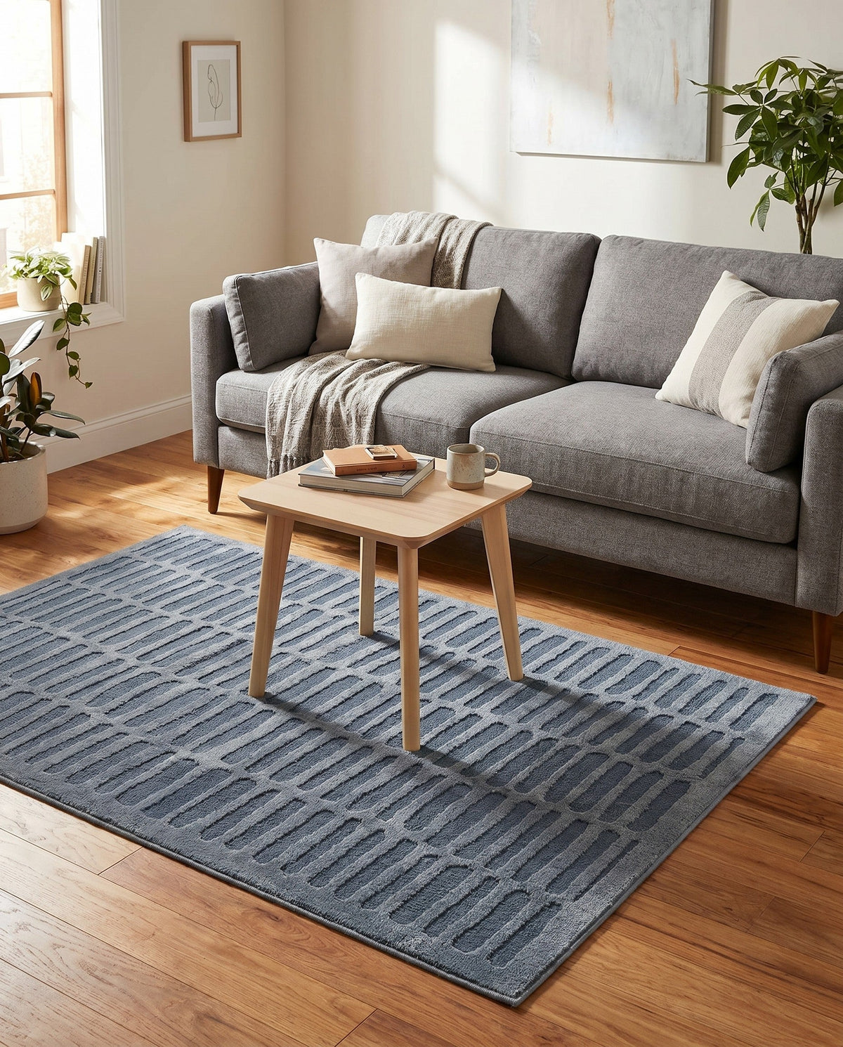 Haven Tapestry Collection Area Rug -  MistyRidge Rectangle Slate Blue  lifestyle 12