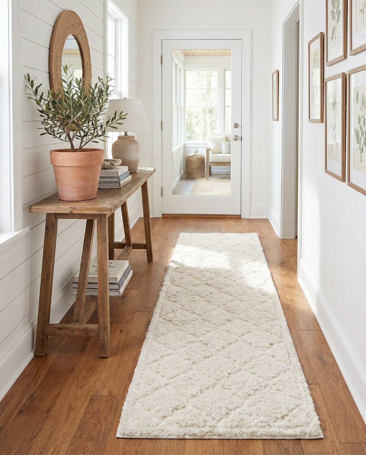 Trellis Haven Collection Area Rug -  Havencrest Runner Ivory  lifestyle 128