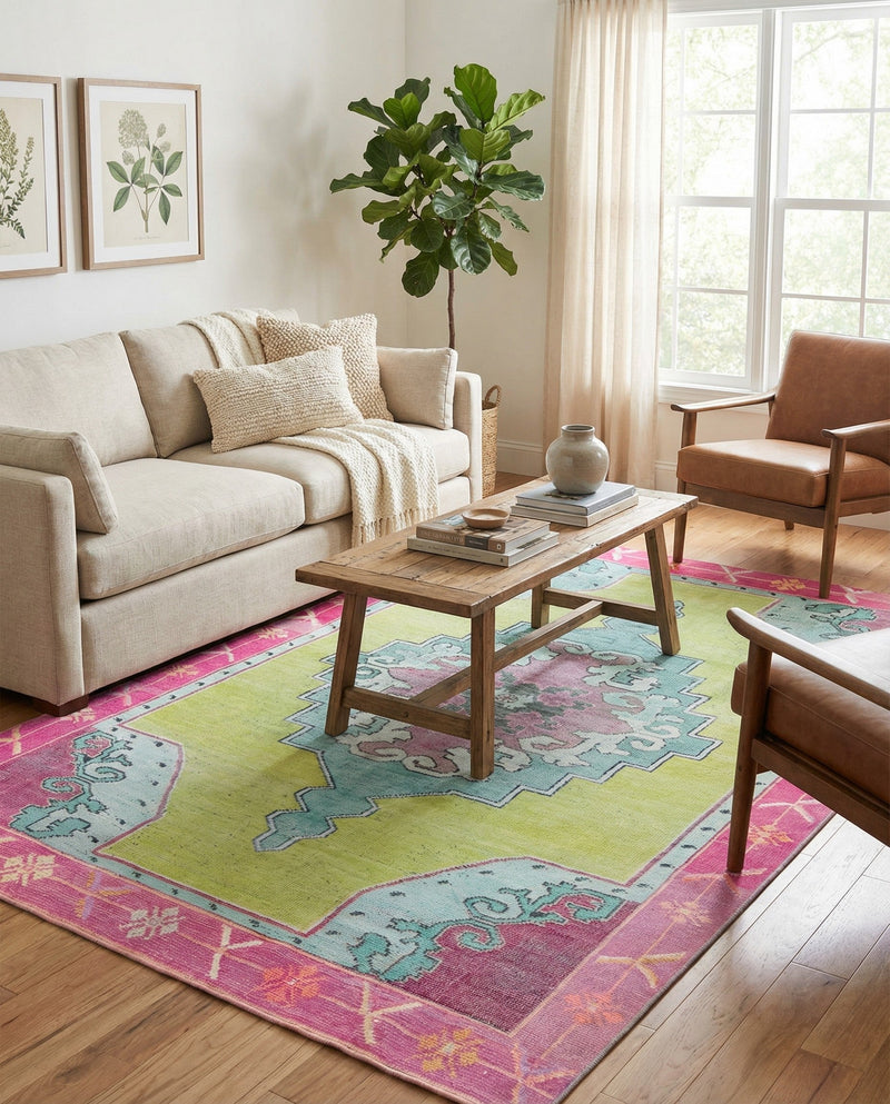 Heritage Elegance Collection Area Rug -  Winterthur (Green) Rectangle Green  lifestyle 13