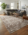 Sanctuary Retreat Collection Area Rug -  Asylum Rectangle Chocolate Brown  lifestyle 38