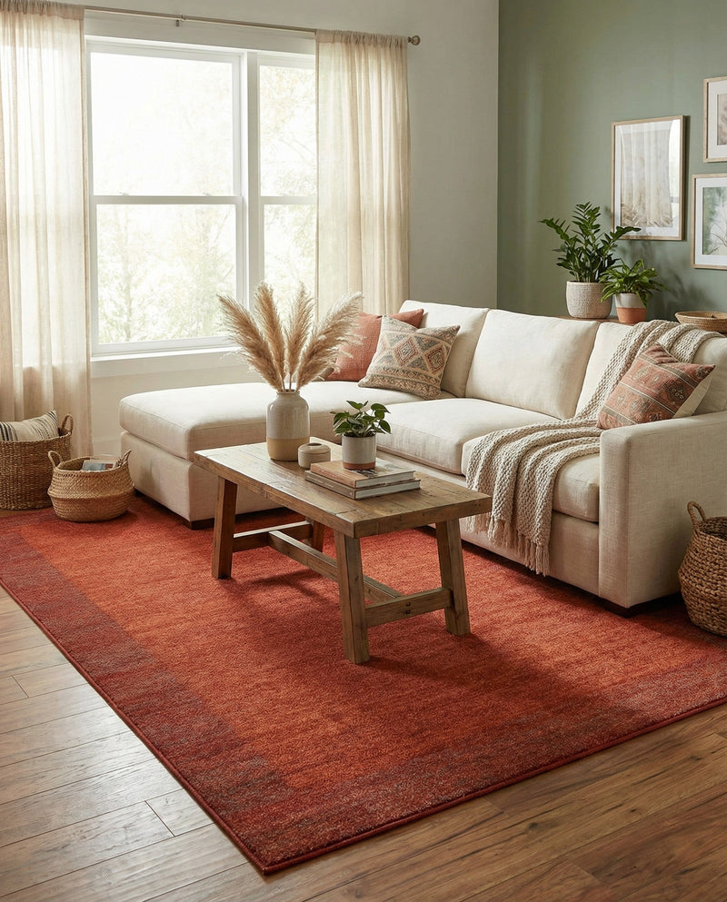 Studio Haven Collection Area Rug -  Conservatory (Terracotta) Rectangle Terracotta  lifestyle 19
