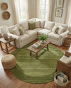 Studio Haven Collection Area Rug -  Conservatory (Light Green) Round Light Green  lifestyle 68